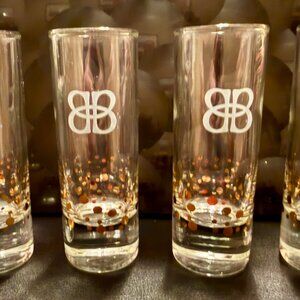 Bailey’s Irish Cream Shot Glasses – Set of 4 – Gold Confetti Design w/ Logo